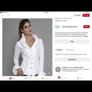 White ruffled blouse